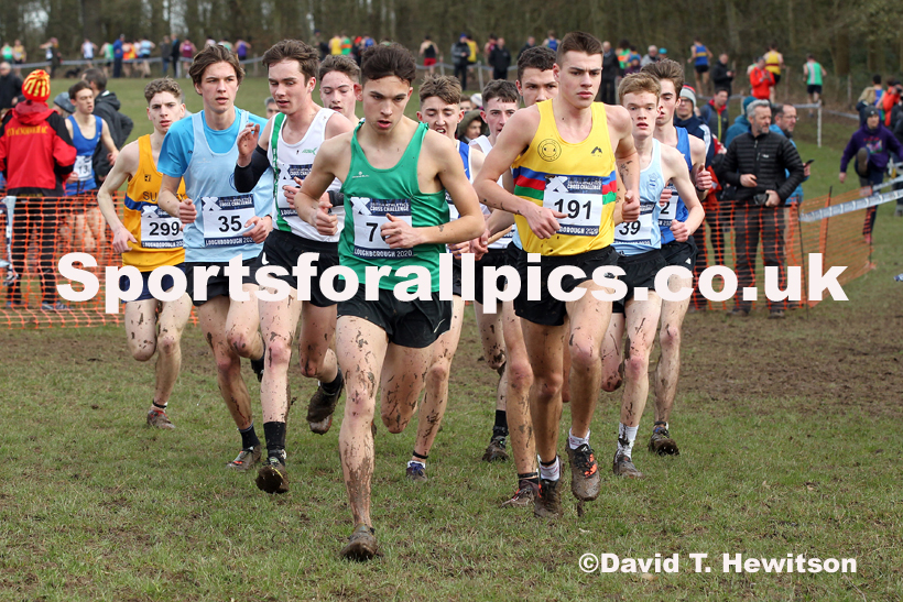 Mens under-20s, 2020 British Athletics Inter Counties Cross Country Champs., Prestwold Hall, Loughborough. Photo: David T. Hewitson/Sports for All Pics